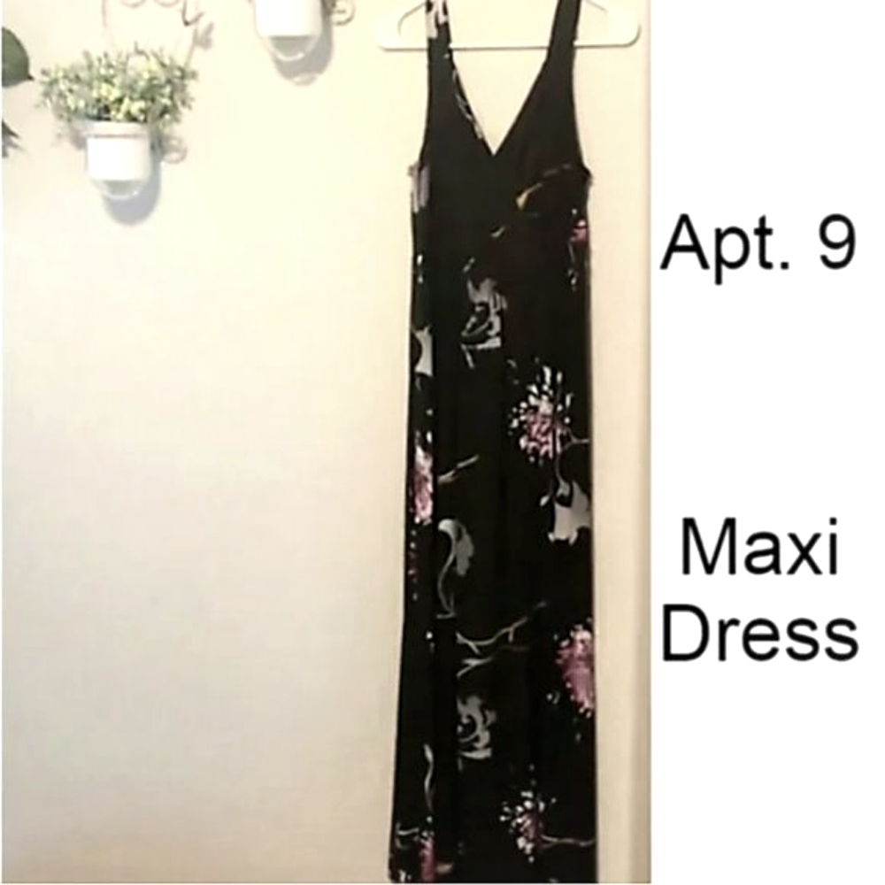 Maxi Dress Black Pink Gray